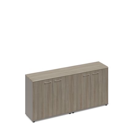 Шкаф низкий комбинированный закрытый (топ МДФ)  мокко премиум (корпус) / вяз либерти (столешница, топ, фасад)
