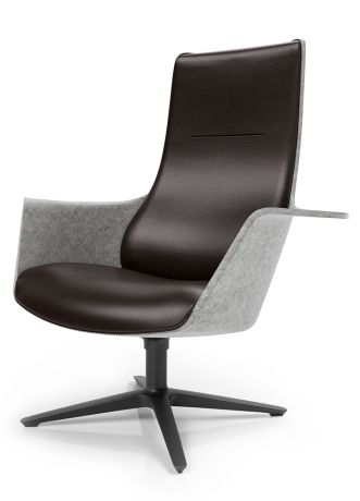 Кресло руководителя Wooom натуральная кожа / темно-коричневая 4804