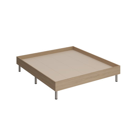 Кровать на металлокаркасе (без матраса) вяз светлый