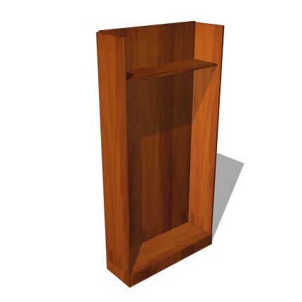 Модуль шкафа для гардероба красное дерево
