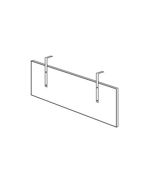 Защитная панель для стола длиной 200 см венге