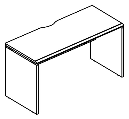 Стол письменный на каркасе ДСП (1 скос) вяз либерти / мокко премиум