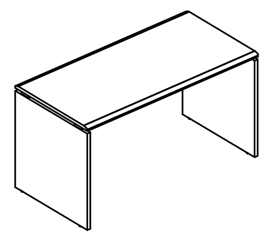 Стол письменный на каркасе ДСП (2 скоса)  мокко премиум / мокко премиум