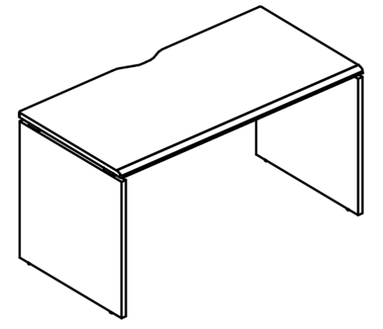 Стол письменный на каркасе ДСП (1 скос)  мокко премиум / мокко премиум
