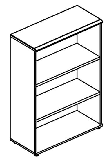 Стеллаж средний (топ МДФ) вяз либерти / вяз либерти