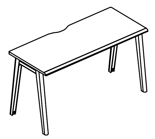 Стол письменный  (1 скос) на металлокаркасе МТ мокко премиум / белый, вставка мокко