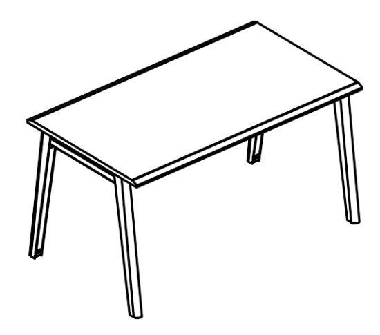 Стол письменный (2 скоса)  на каркасе МТ вяз либерти / белый, вставка белая